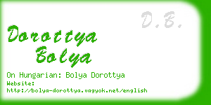 dorottya bolya business card